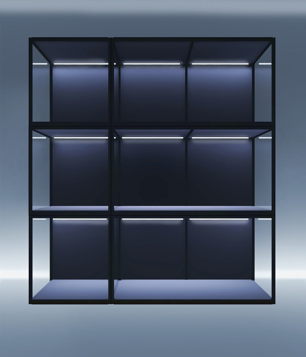 DF1801 acrylic display wall of DF120 and DF60 cases — Moduspace