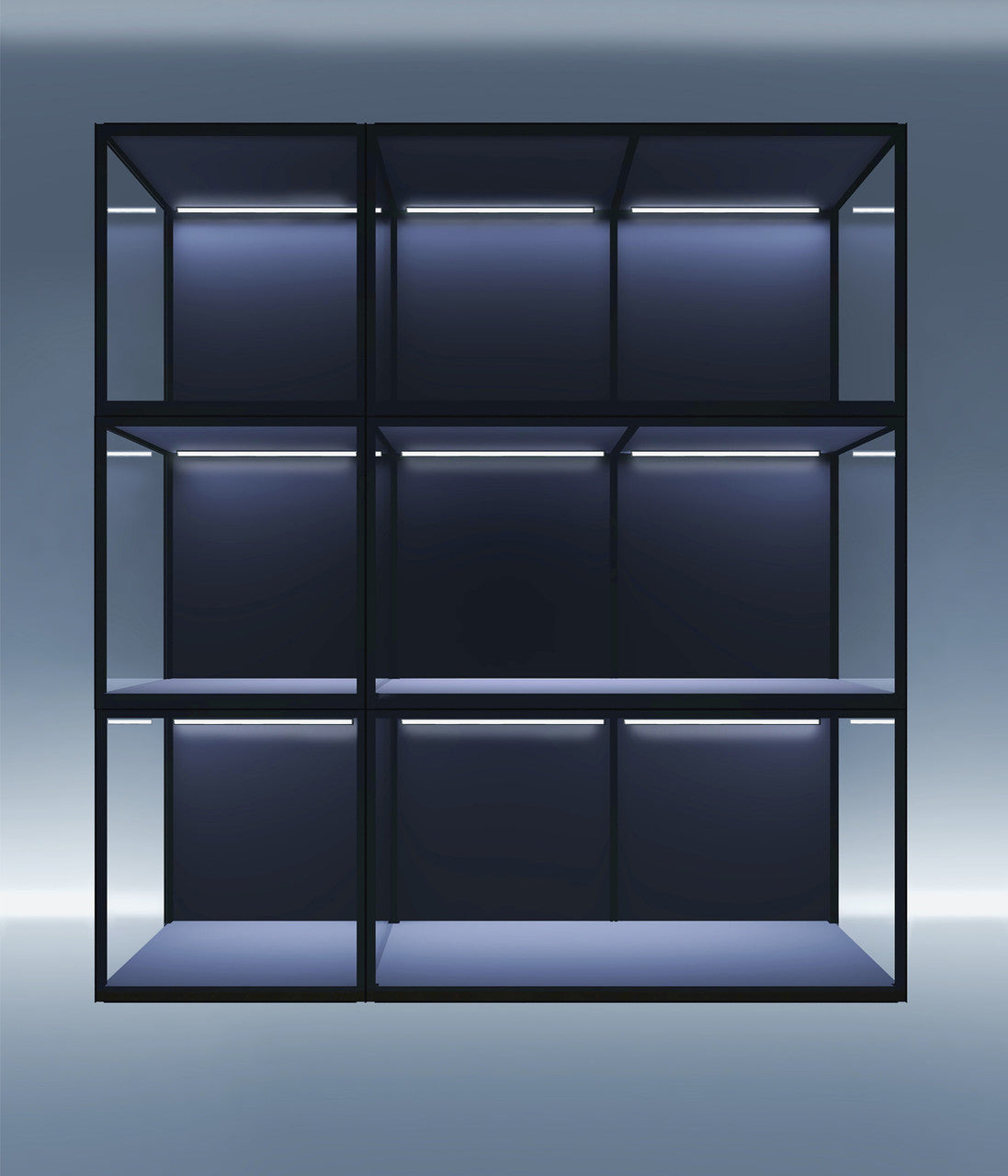 DF1801 acrylic display wall of DF120 and DF60 cases — Moduspace