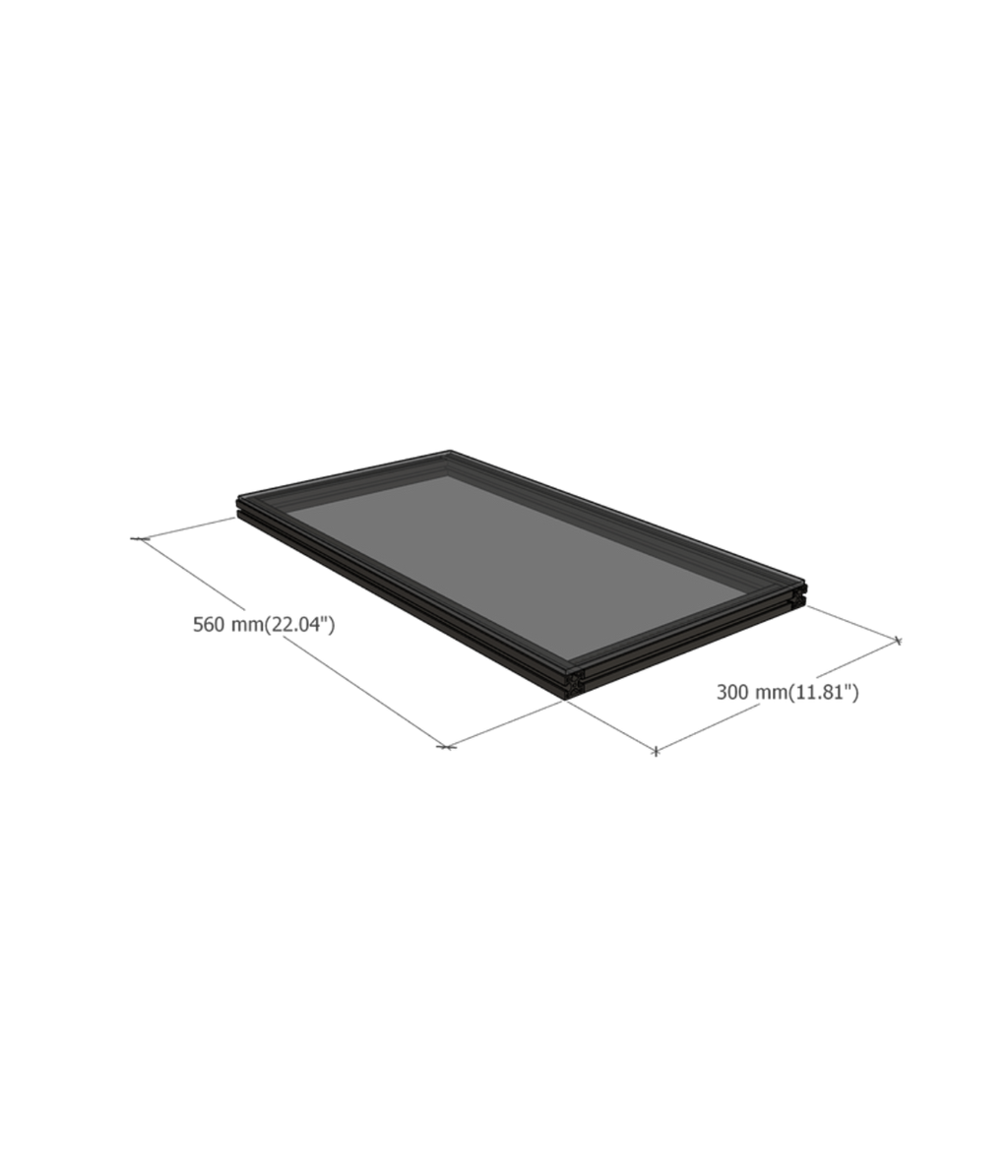 DF30 full shelf dimensions diagram