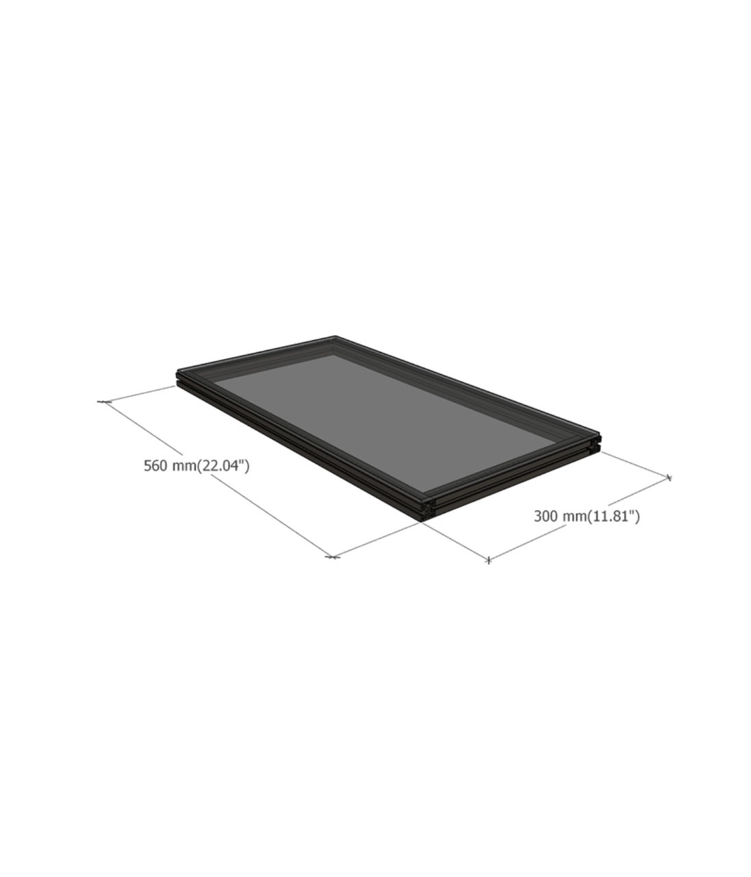 DF30 full shelf dimensions diagram