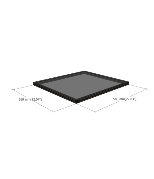 DF60 full shelf dimensions diagram