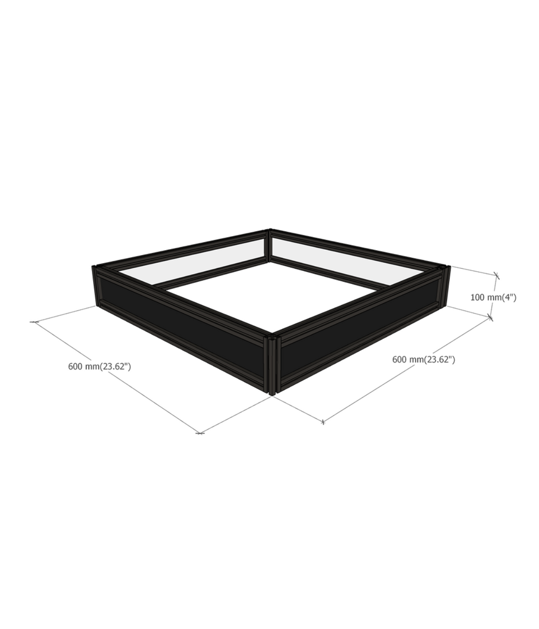 DF60 display riser dimensions diagram