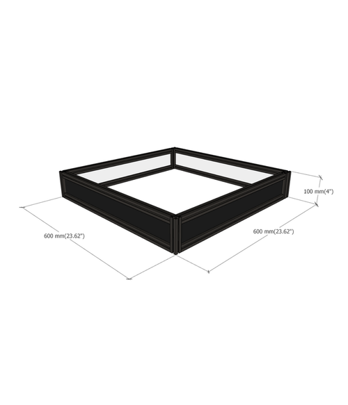 DF60 display riser dimensions diagram