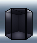 MAX150 Plus 45° corner tall acrylic display case for statues — Moduspace