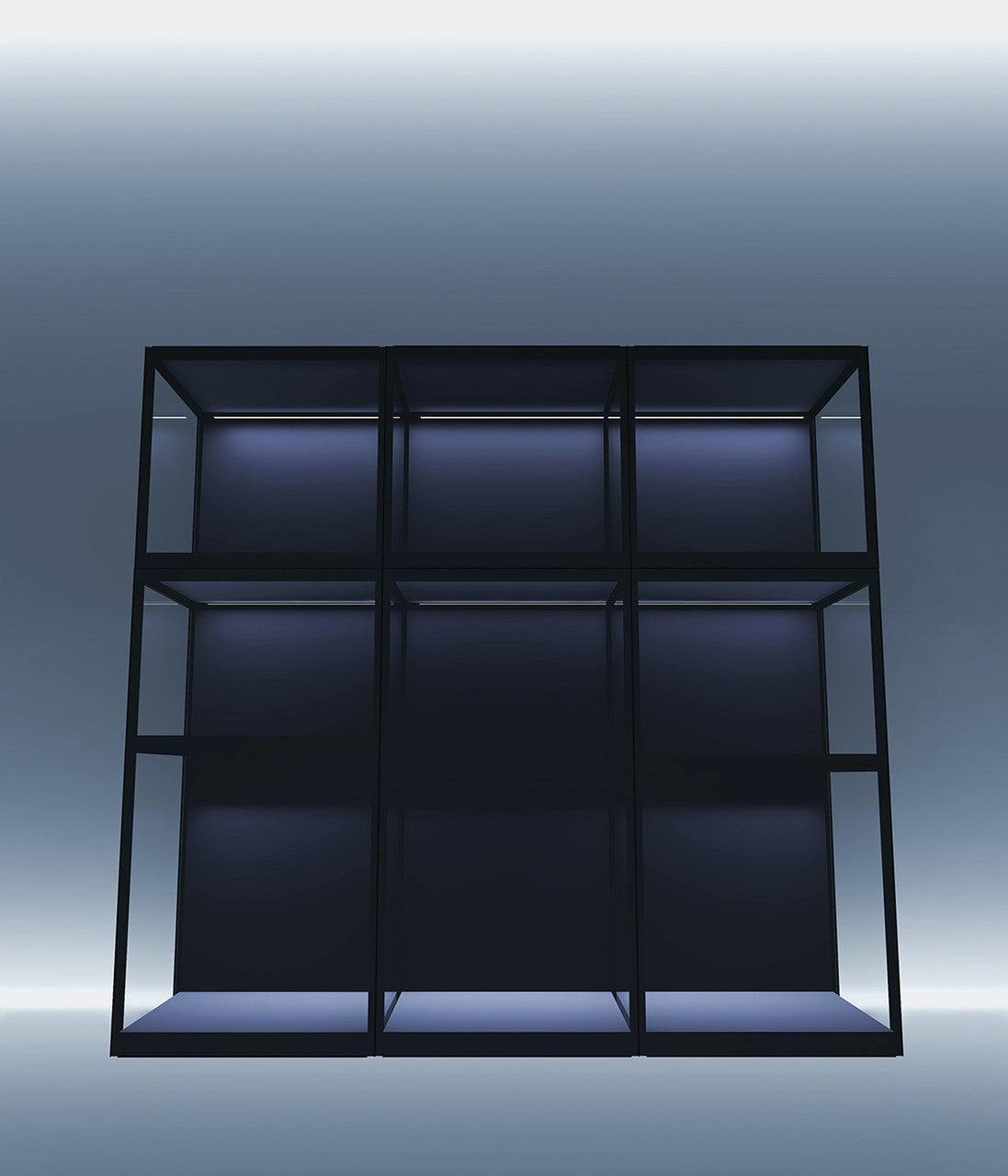 MAX2101 acrylic statue display wall of MAX150 and MAX70 cases — Moduspace