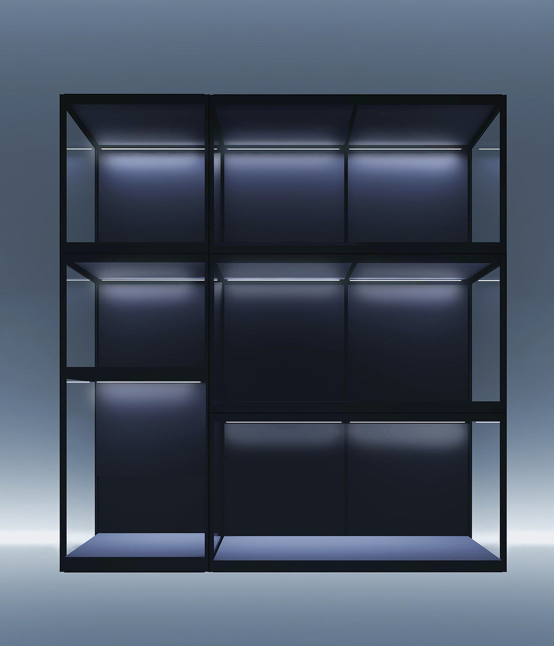 MAX2103 acrylic statue display wall of MAX140, MAX150 and MAX70 cases — Moduspace