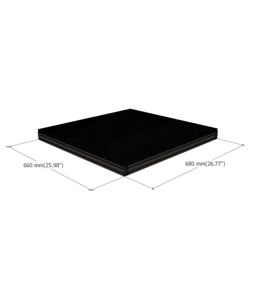 MAX adjustable full shelf dimensions diagram