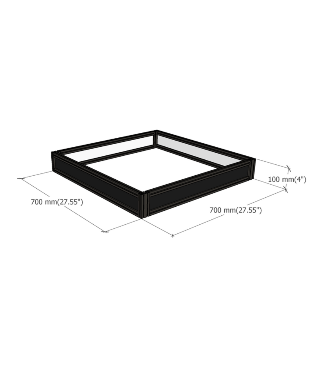 MAX70 and MAX150 display riser dimensions diagram