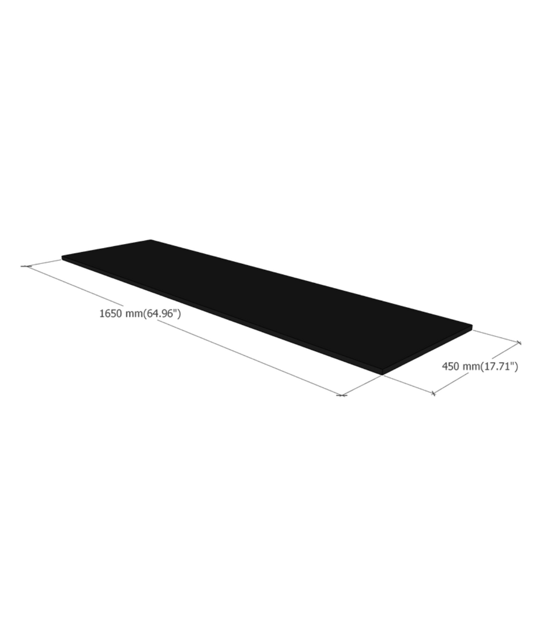 SIXTH165 top board dimensions diagram