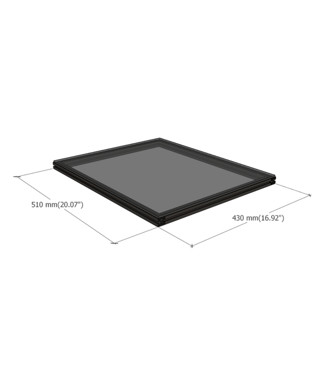 SIXTH55 and SIXTH98 full shelf dimensions diagram