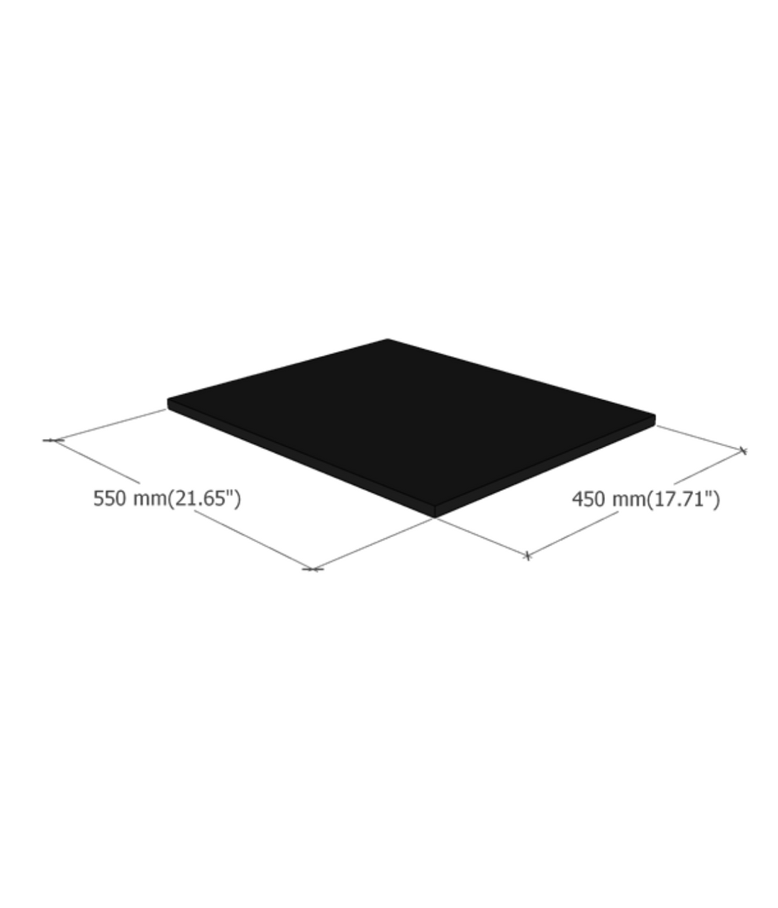 SIXTH55 and SIXTH98 top board dimensions diagram