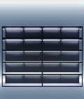 SIXTH3305 Sixth acrylic display wall of ten SIXTH165 cases — Moduspace