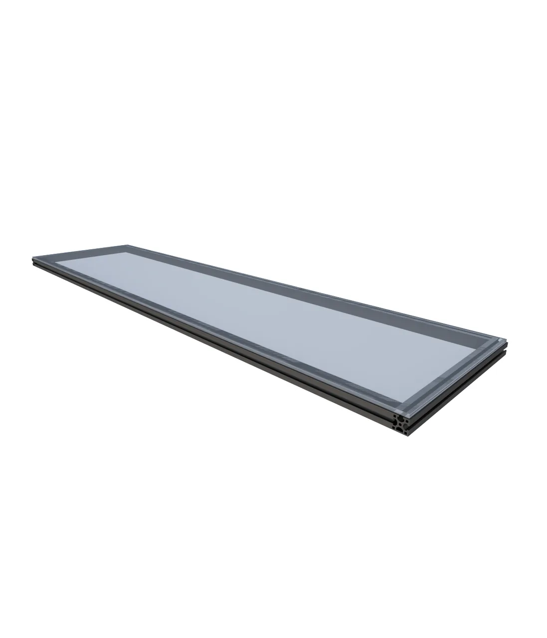 DF120 adjustable back half shelf for Moduspace display cases