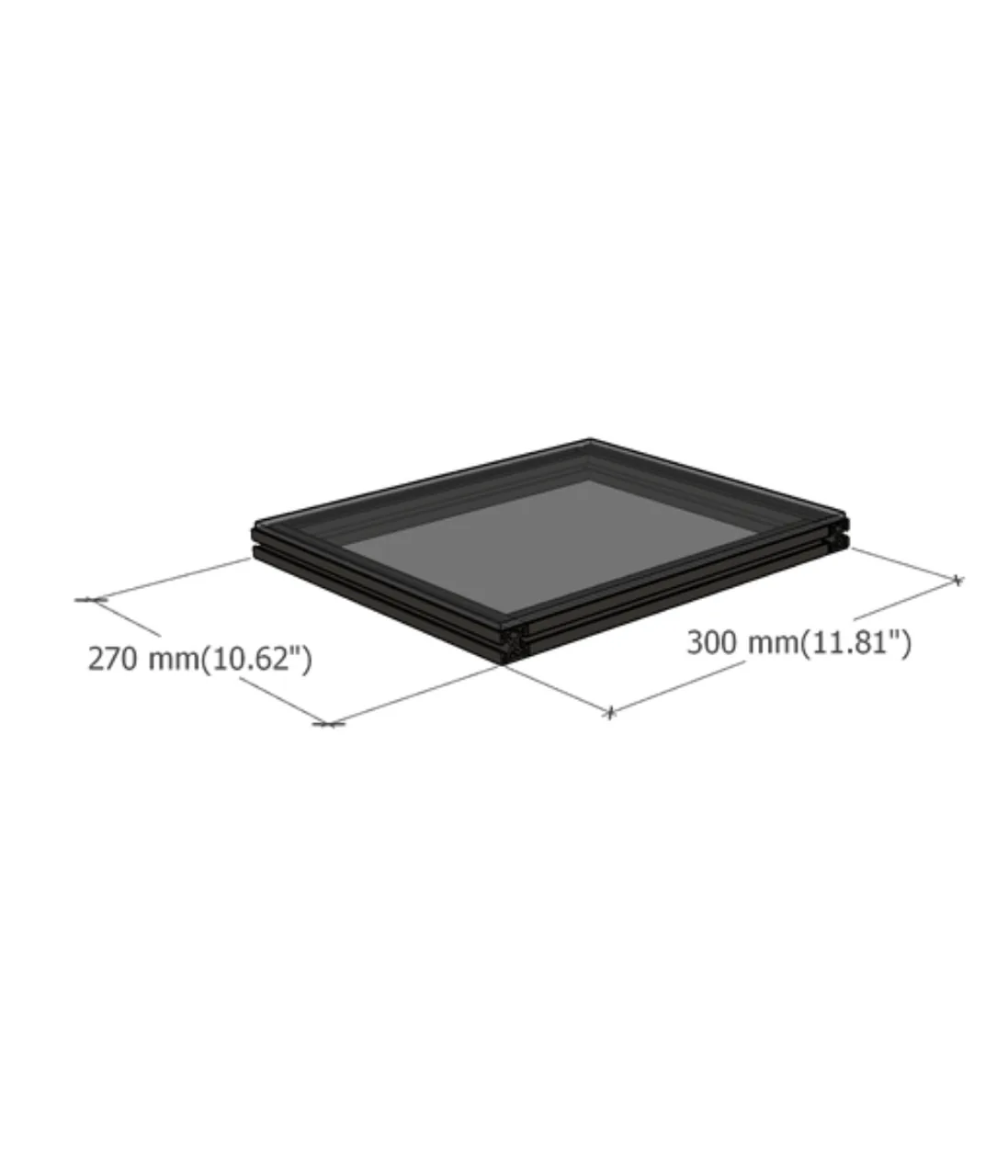 DF30 half shelf dimensions diagram
