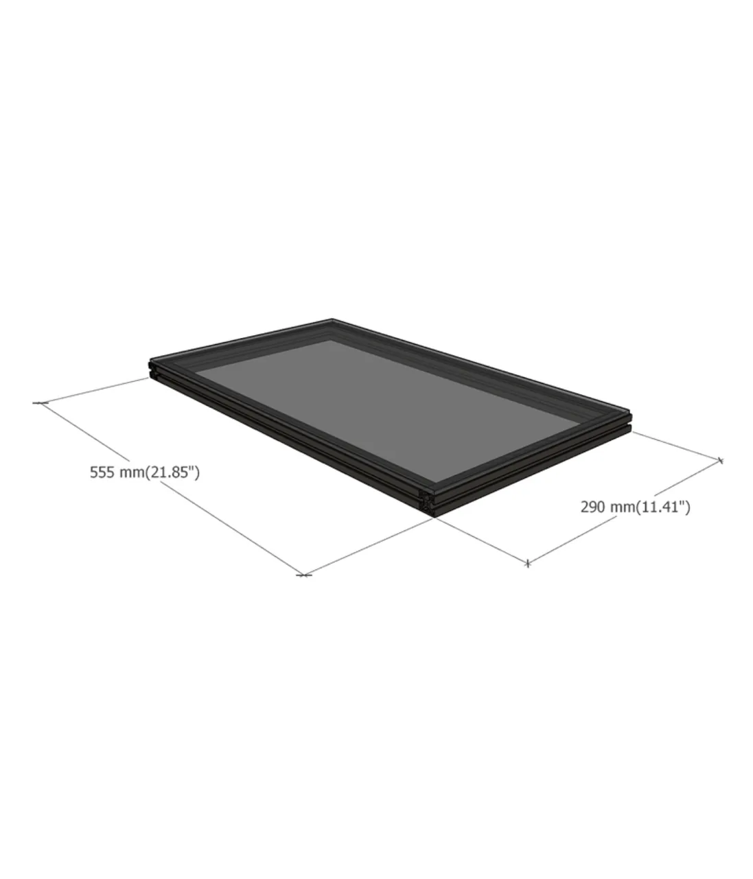 DF60 and DF130 back half shelf dimensions diagram