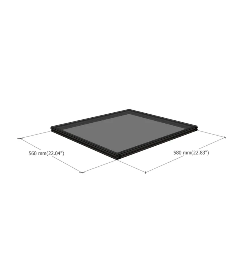 DF60 full shelf dimensions diagram