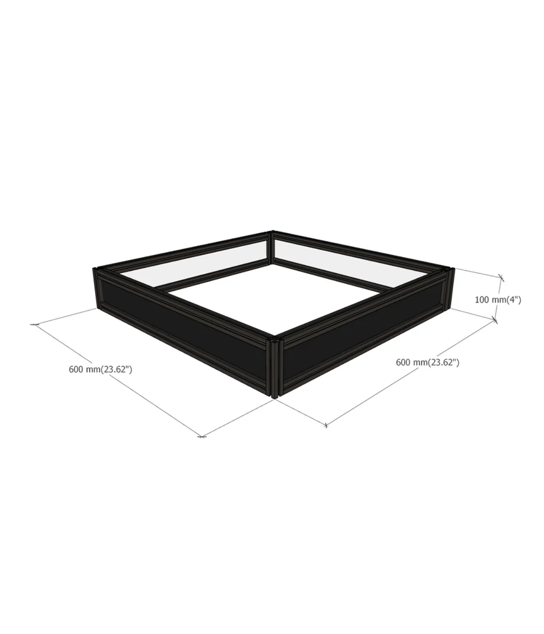 DF60 display riser dimensions diagram